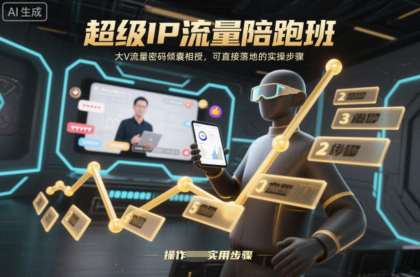 超级IP流量陪跑班，大V流量密码倾囊相授，可直接落地的实操步骤-喜学网