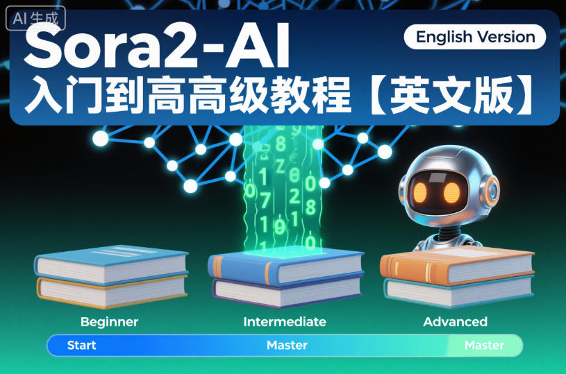 Sora2-AI入门到高级教程【英文版】-喜学网