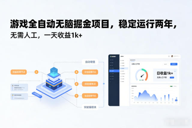 游戏全自动无脑掘金项目，稳定运行两年，无需人工，一天收益1k+【揭秘】-喜学网