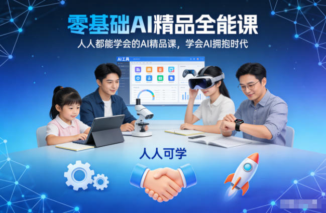 零基础AI精品全能课，人人都能学会的AI精品课，学会AI拥抱时代-喜学网