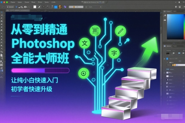 从零到精通Photoshop全能大师班，让纯小白快速入门，初学者快速升级-喜学网